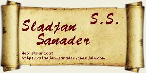 Slađan Sanader vizit kartica